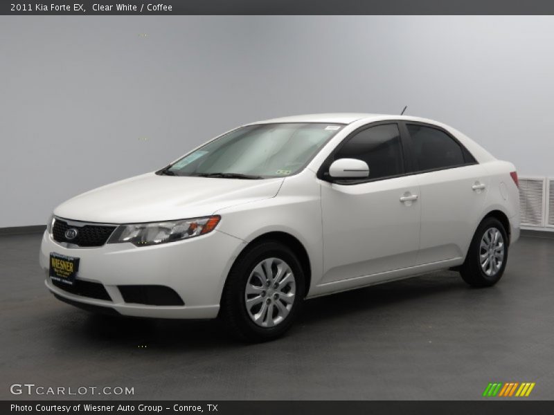 Clear White / Coffee 2011 Kia Forte EX
