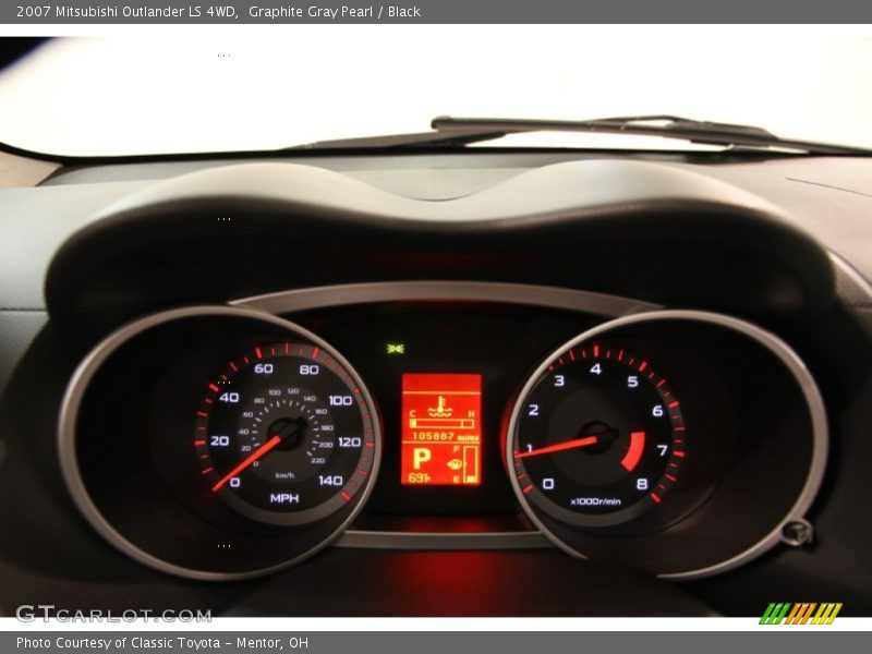 Graphite Gray Pearl / Black 2007 Mitsubishi Outlander LS 4WD