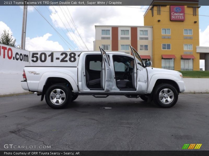 Super White / Graphite 2013 Toyota Tacoma V6 TRD Sport Double Cab 4x4