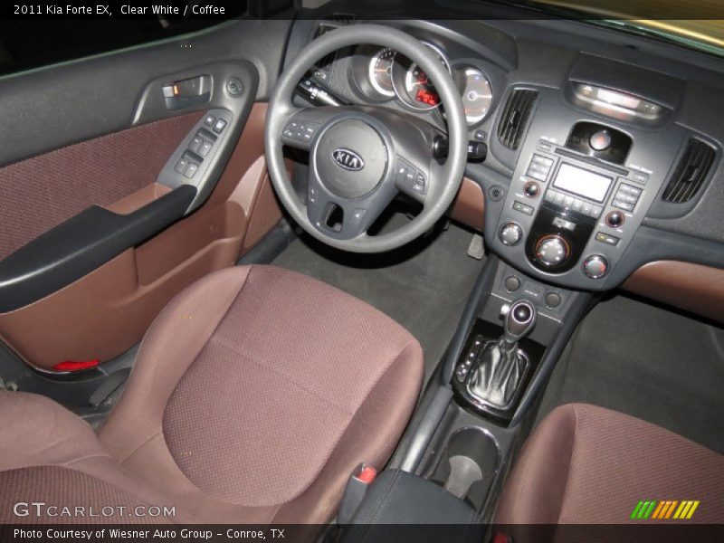 Clear White / Coffee 2011 Kia Forte EX