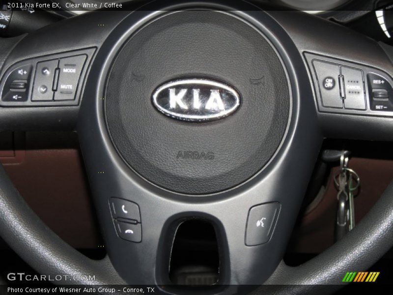 Clear White / Coffee 2011 Kia Forte EX
