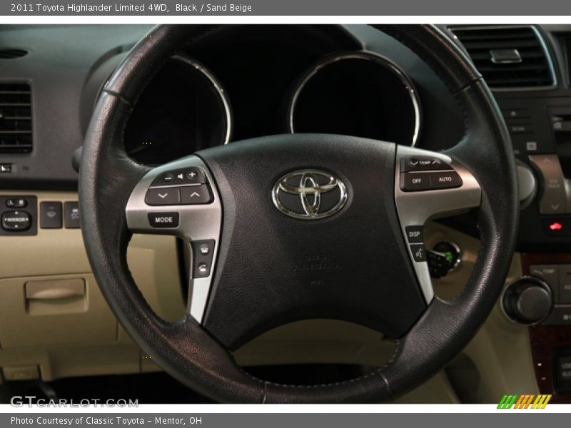 Black / Sand Beige 2011 Toyota Highlander Limited 4WD
