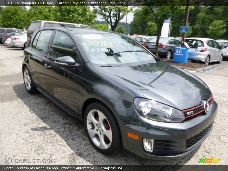 Carbon Grey Steel / Interlagos Plaid Cloth 2010 Volkswagen GTI 4 Door