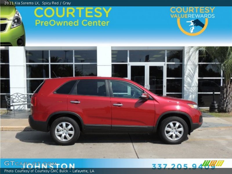Spicy Red / Gray 2011 Kia Sorento LX