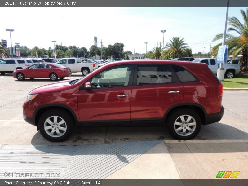 Spicy Red / Gray 2011 Kia Sorento LX