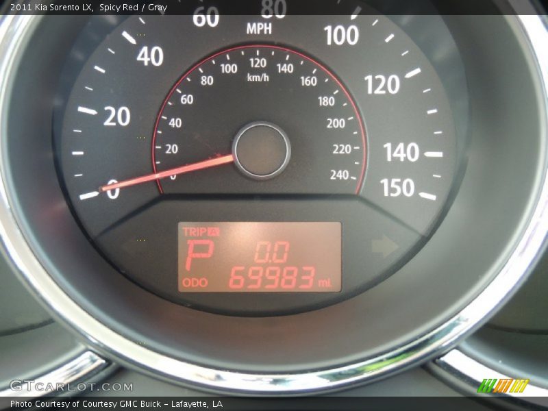 Spicy Red / Gray 2011 Kia Sorento LX