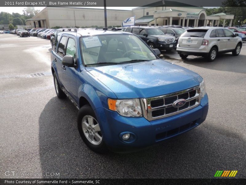 Blue Flame Metallic / Stone 2011 Ford Escape XLT