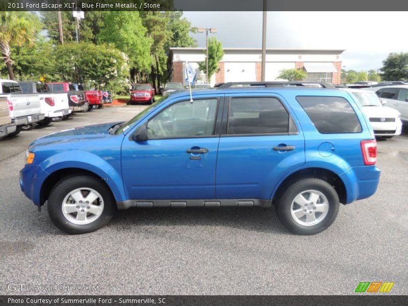 Blue Flame Metallic / Stone 2011 Ford Escape XLT