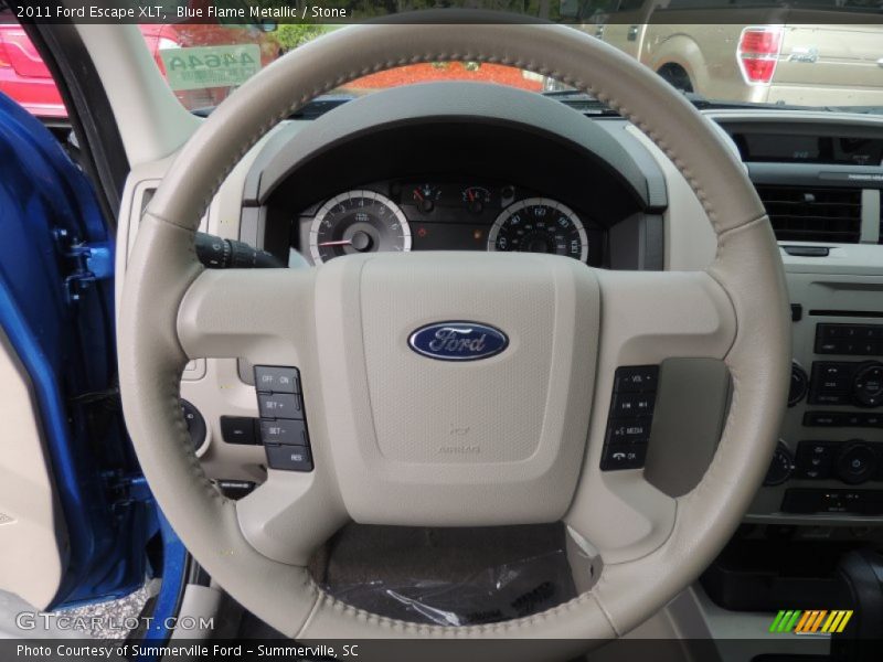 Blue Flame Metallic / Stone 2011 Ford Escape XLT