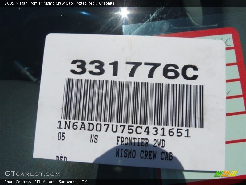 Aztec Red / Graphite 2005 Nissan Frontier Nismo Crew Cab