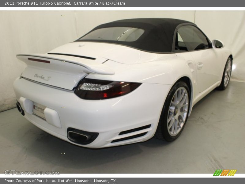 Carrara White / Black/Cream 2011 Porsche 911 Turbo S Cabriolet