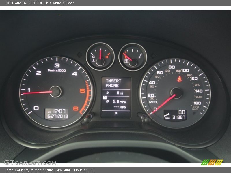 Ibis White / Black 2011 Audi A3 2.0 TDI