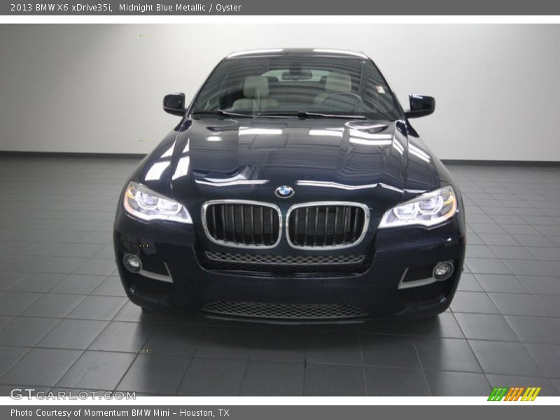 Midnight Blue Metallic / Oyster 2013 BMW X6 xDrive35i