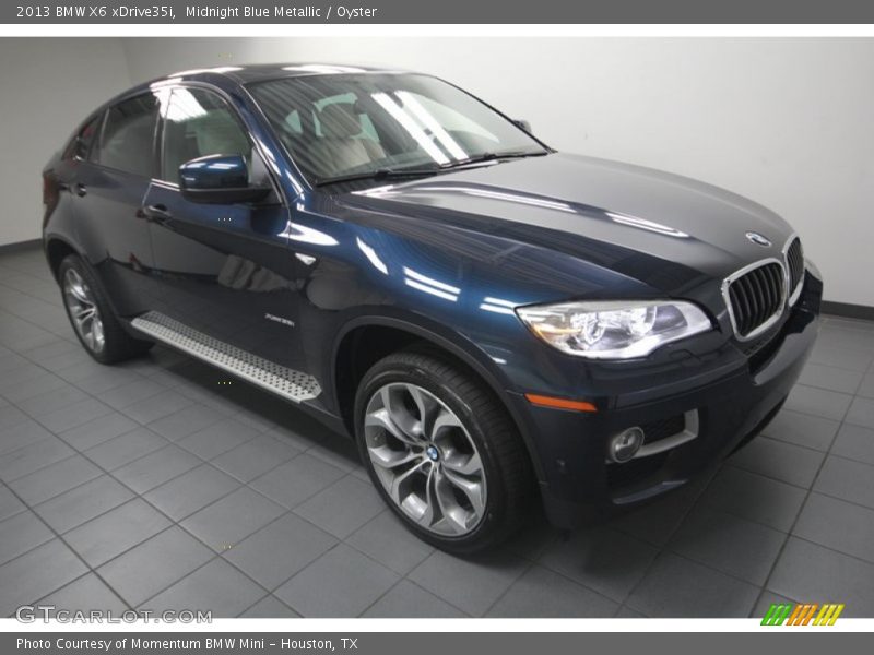 Midnight Blue Metallic / Oyster 2013 BMW X6 xDrive35i