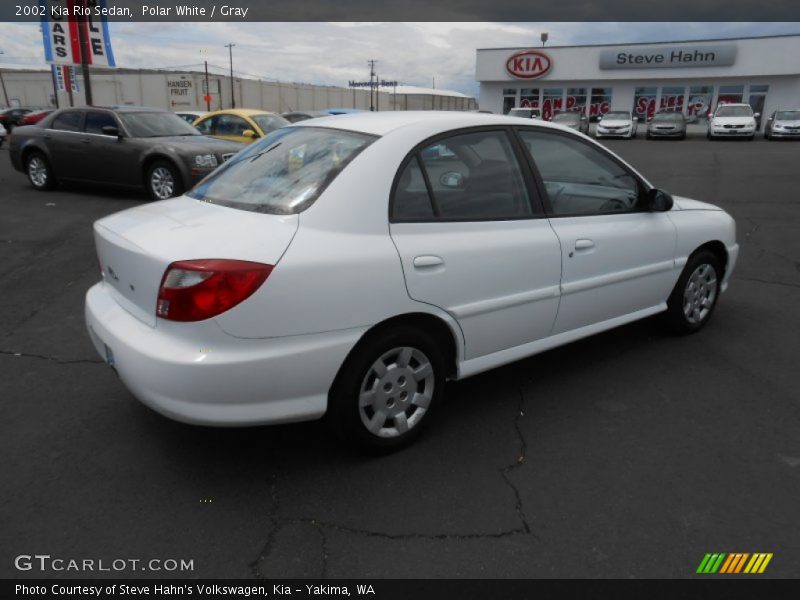 Polar White / Gray 2002 Kia Rio Sedan