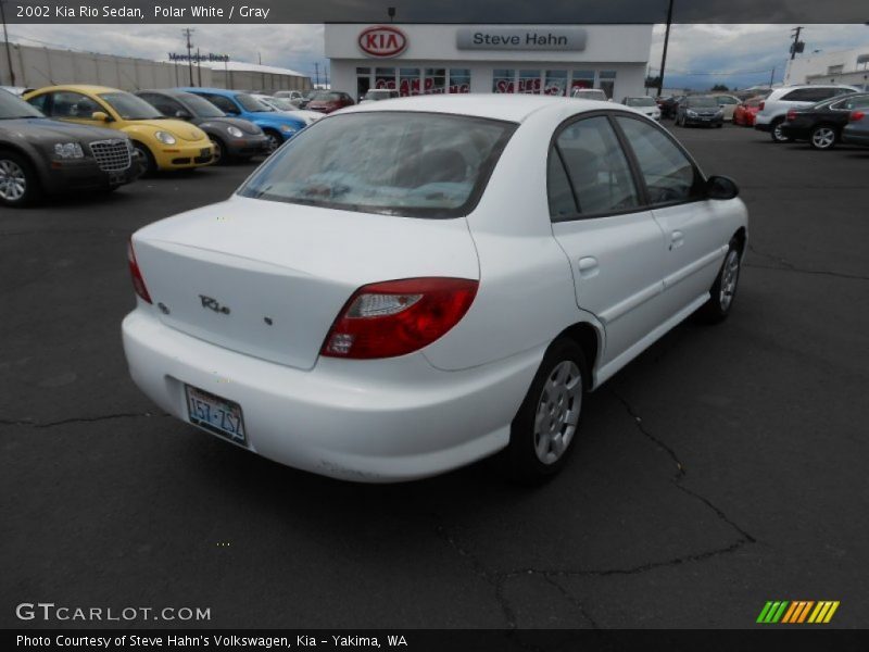 Polar White / Gray 2002 Kia Rio Sedan