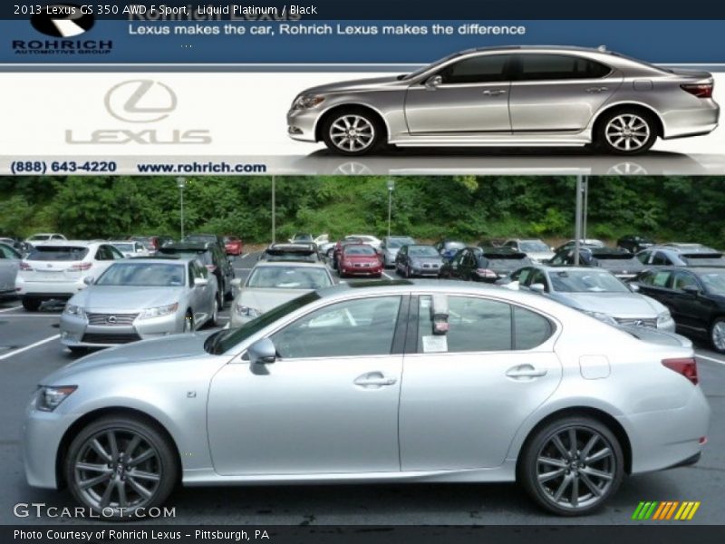 Liquid Platinum / Black 2013 Lexus GS 350 AWD F Sport