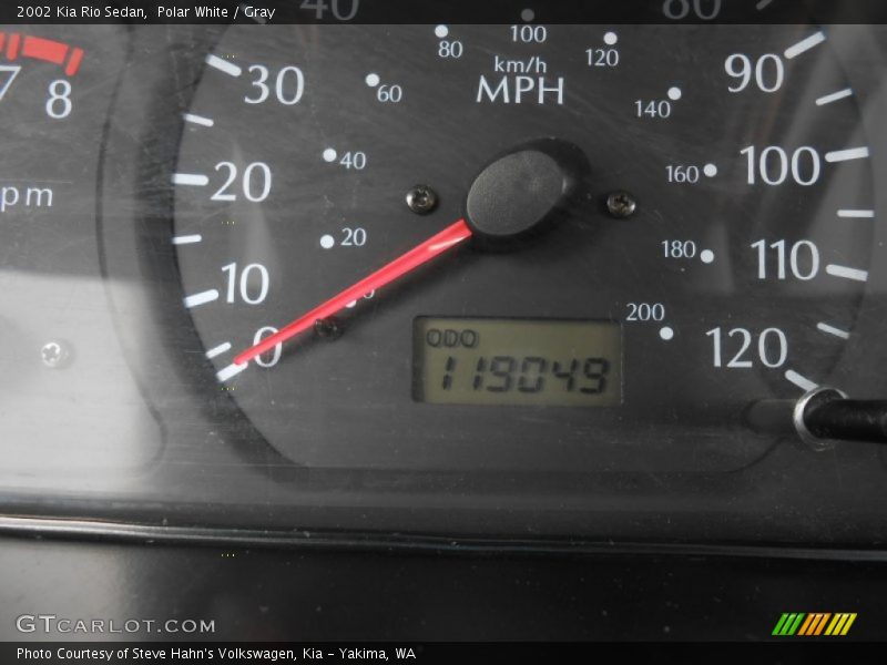 Polar White / Gray 2002 Kia Rio Sedan