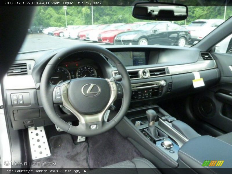 Liquid Platinum / Black 2013 Lexus GS 350 AWD F Sport