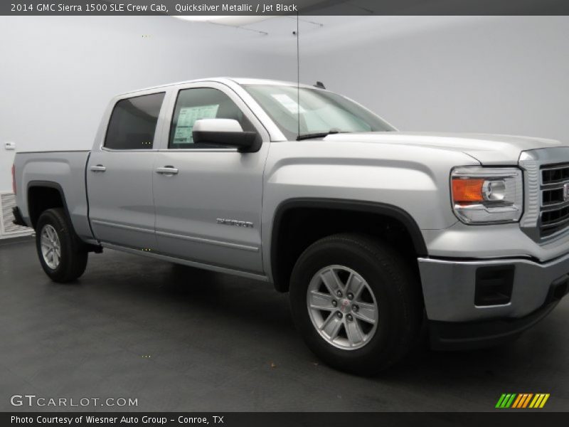 Quicksilver Metallic / Jet Black 2014 GMC Sierra 1500 SLE Crew Cab