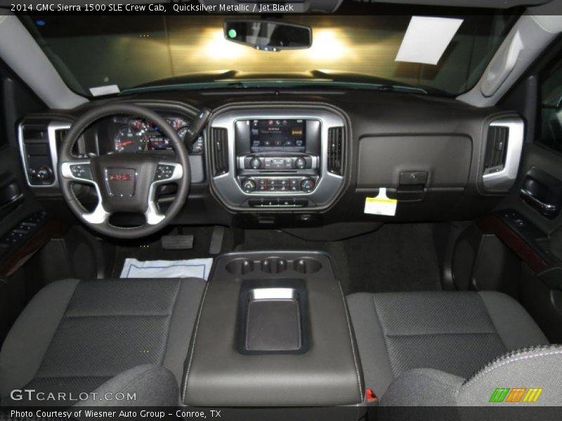 Quicksilver Metallic / Jet Black 2014 GMC Sierra 1500 SLE Crew Cab