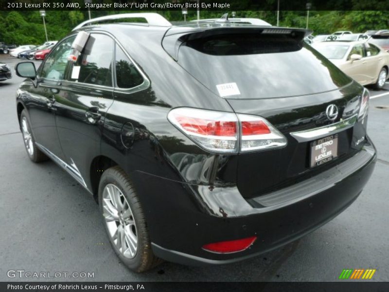 Stargazer Black / Light Gray/Ebony Birds Eye Maple 2013 Lexus RX 350 AWD