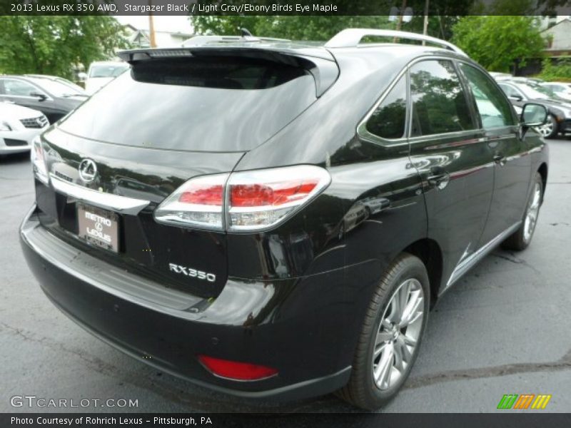Stargazer Black / Light Gray/Ebony Birds Eye Maple 2013 Lexus RX 350 AWD