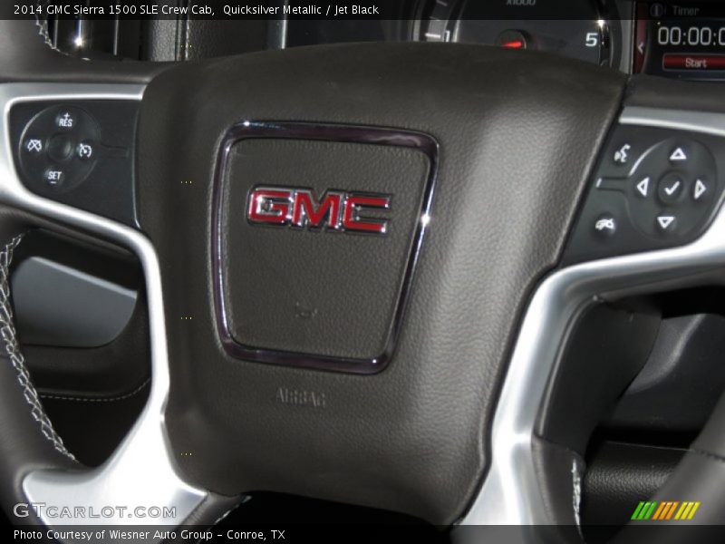 Quicksilver Metallic / Jet Black 2014 GMC Sierra 1500 SLE Crew Cab