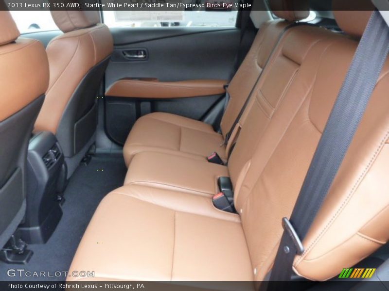 Starfire White Pearl / Saddle Tan/Espresso Birds Eye Maple 2013 Lexus RX 350 AWD