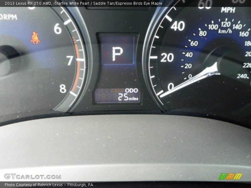 Starfire White Pearl / Saddle Tan/Espresso Birds Eye Maple 2013 Lexus RX 350 AWD