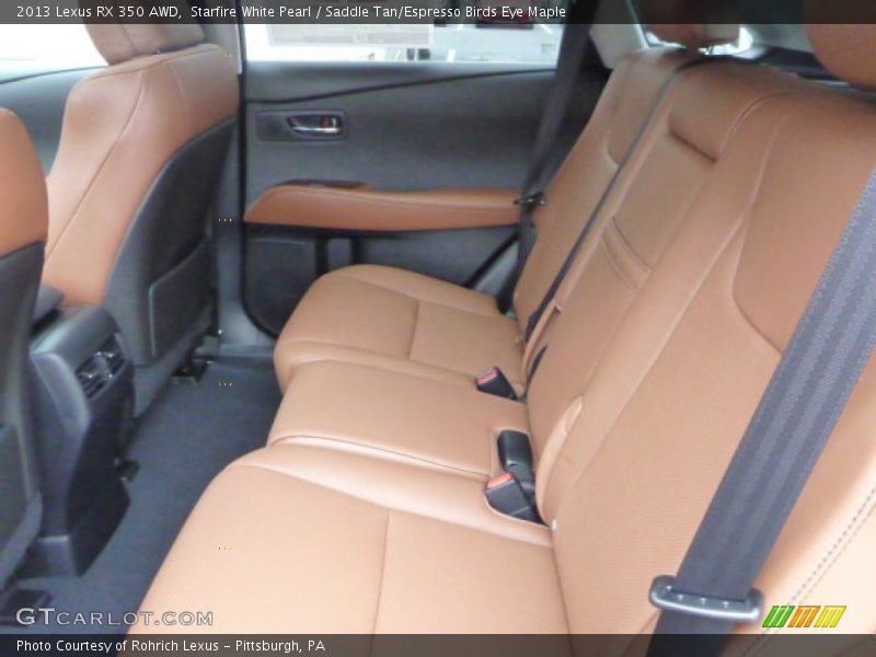 Starfire White Pearl / Saddle Tan/Espresso Birds Eye Maple 2013 Lexus RX 350 AWD