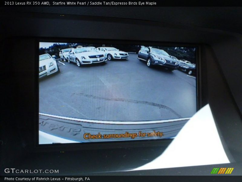 Starfire White Pearl / Saddle Tan/Espresso Birds Eye Maple 2013 Lexus RX 350 AWD