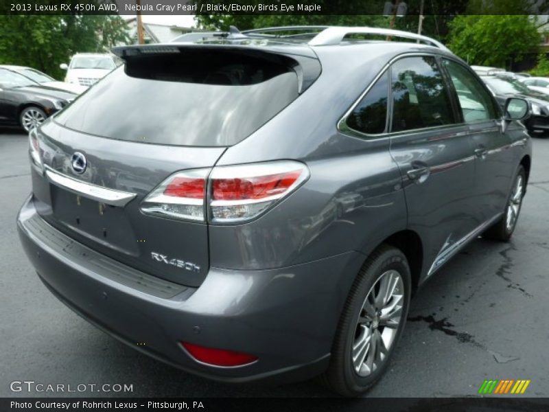 Nebula Gray Pearl / Black/Ebony Birds Eye Maple 2013 Lexus RX 450h AWD