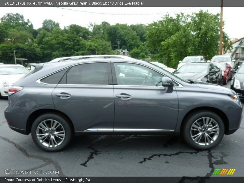 Nebula Gray Pearl / Black/Ebony Birds Eye Maple 2013 Lexus RX 450h AWD