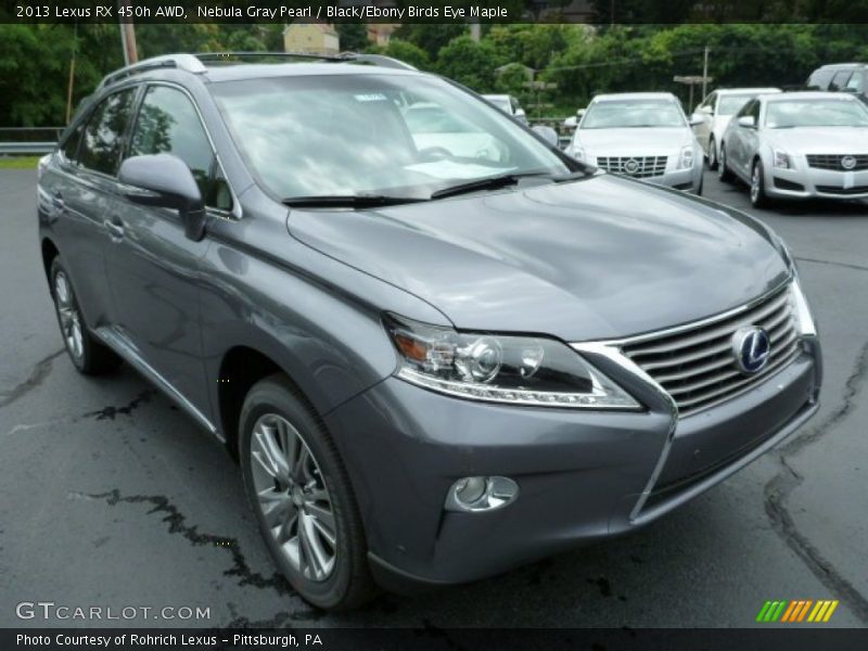 Nebula Gray Pearl / Black/Ebony Birds Eye Maple 2013 Lexus RX 450h AWD