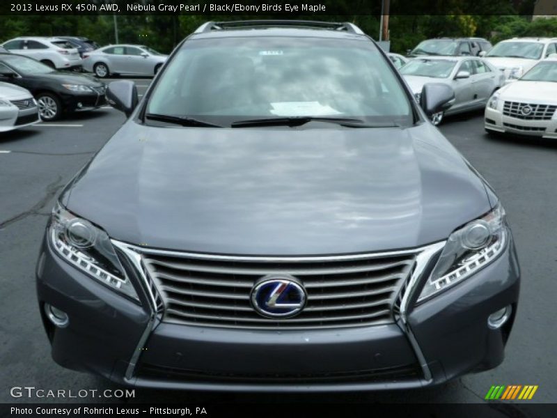 Nebula Gray Pearl / Black/Ebony Birds Eye Maple 2013 Lexus RX 450h AWD