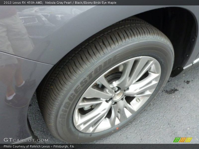 Nebula Gray Pearl / Black/Ebony Birds Eye Maple 2013 Lexus RX 450h AWD