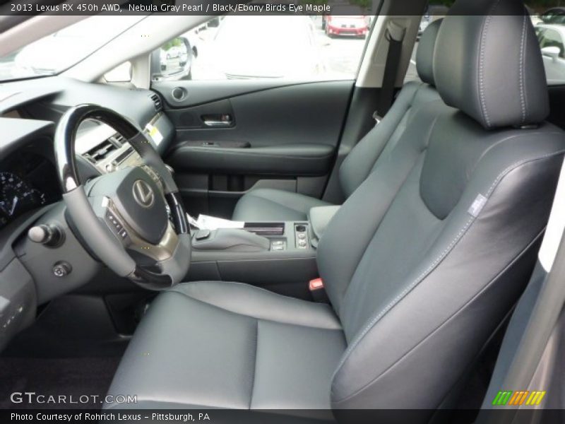 Nebula Gray Pearl / Black/Ebony Birds Eye Maple 2013 Lexus RX 450h AWD