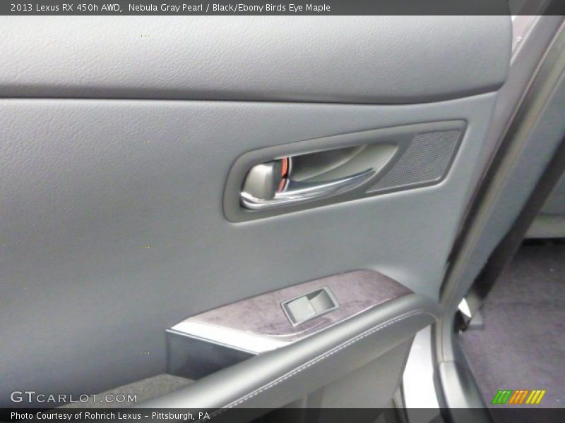 Nebula Gray Pearl / Black/Ebony Birds Eye Maple 2013 Lexus RX 450h AWD