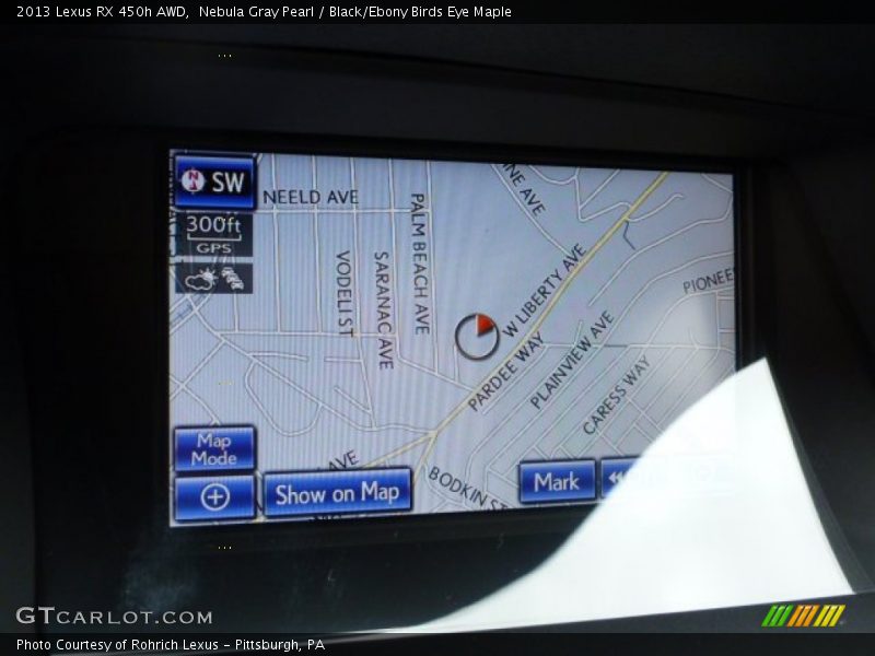 Nebula Gray Pearl / Black/Ebony Birds Eye Maple 2013 Lexus RX 450h AWD