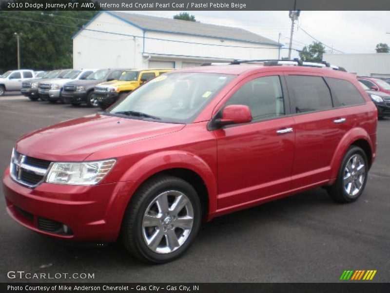 Inferno Red Crystal Pearl Coat / Pastel Pebble Beige 2010 Dodge Journey R/T AWD