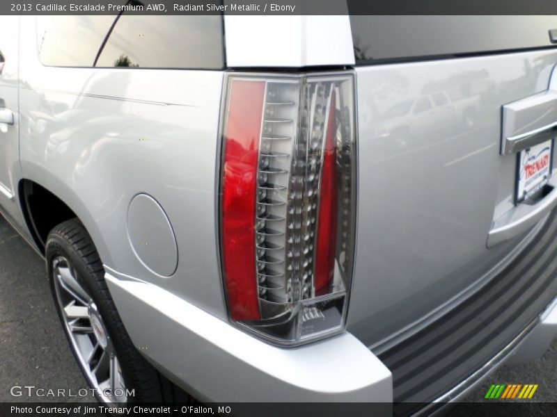 Radiant Silver Metallic / Ebony 2013 Cadillac Escalade Premium AWD