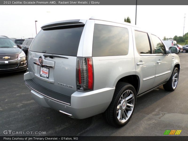 Radiant Silver Metallic / Ebony 2013 Cadillac Escalade Premium AWD