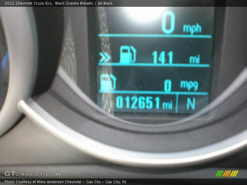 Black Granite Metallic / Jet Black 2012 Chevrolet Cruze Eco