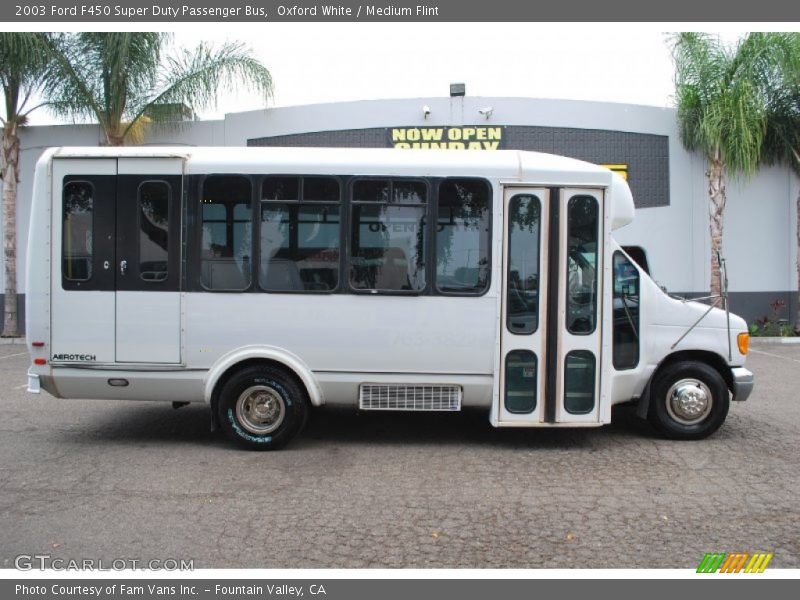 Oxford White / Medium Flint 2003 Ford F450 Super Duty Passenger Bus