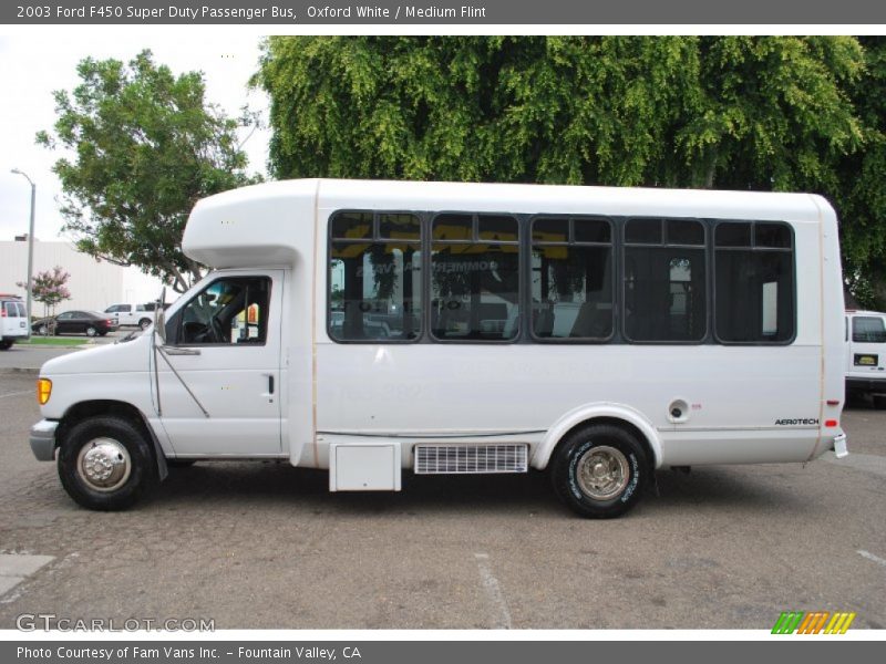 Oxford White / Medium Flint 2003 Ford F450 Super Duty Passenger Bus