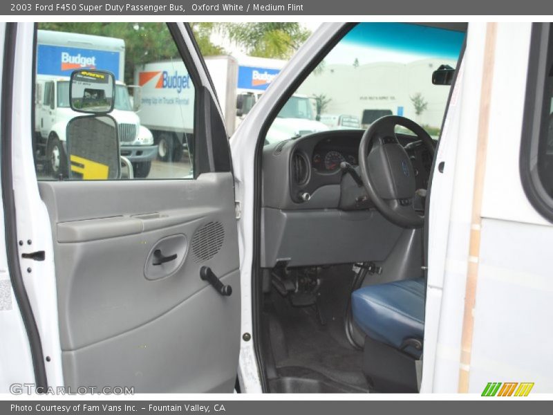 Oxford White / Medium Flint 2003 Ford F450 Super Duty Passenger Bus