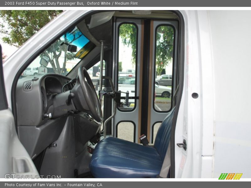 Oxford White / Medium Flint 2003 Ford F450 Super Duty Passenger Bus