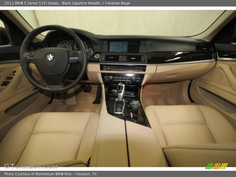 Black Sapphire Metallic / Venetian Beige 2011 BMW 5 Series 535i Sedan