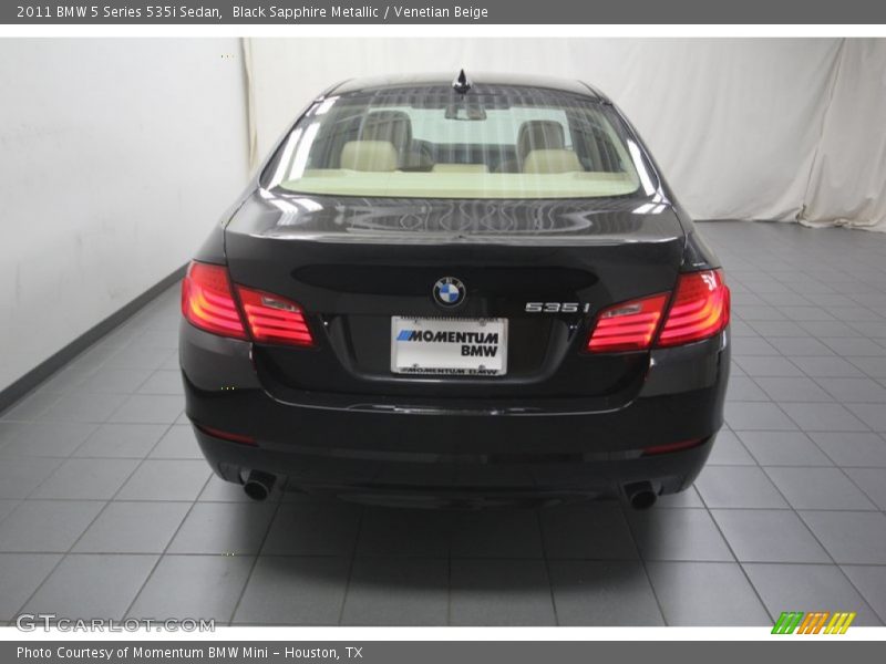 Black Sapphire Metallic / Venetian Beige 2011 BMW 5 Series 535i Sedan